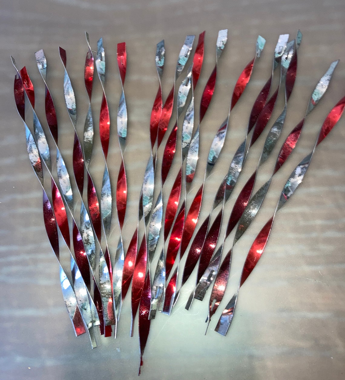 18 Diamond Ray Icicles Vintage Metal Spiral Icicles Metal Etsy