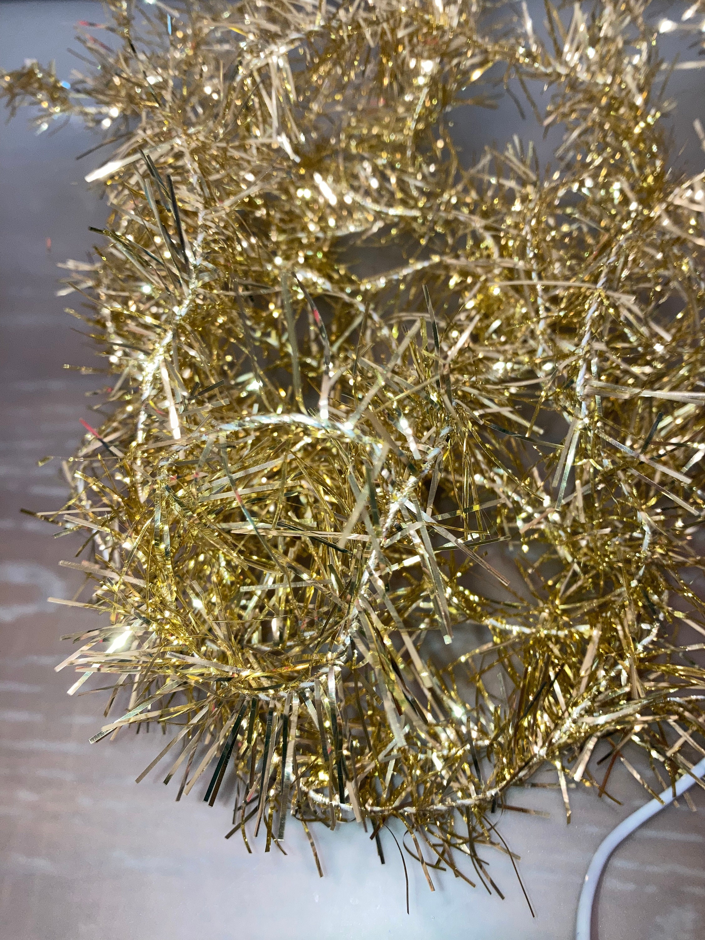 Glitter Garland Chain Links Decorative Gold, Silver Metallic