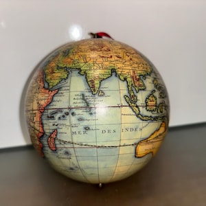 Vintage Welt Ornament, 5&quot;Welt Ornament, 5&quot;Globus Ornament Ball, Globus Ornament, Hängeglobus, Ausgezeichnet