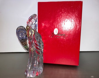 Vintage Gorham Nativity Angel, Gorham Angel Figure, Gorham Crystal Angel Gold Wings, Gorham Angel C655, Gorham in the Box, READ