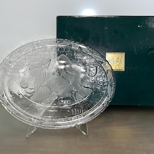 Vintage Mikasa Nativity Plate, Mikasa Nativity Sculpture, Mikasa 9&quot; Oval Nativity Plate, Mikasa German Plate, with Easel, New in Box