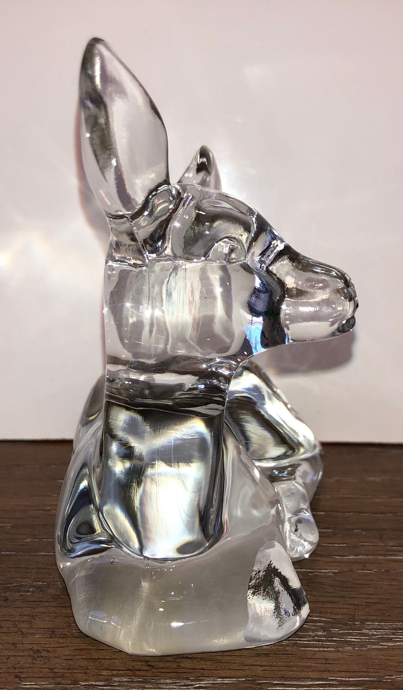 Fenton Clear Deer Figure Vintage Signed Fenton Glass Deer Etsy