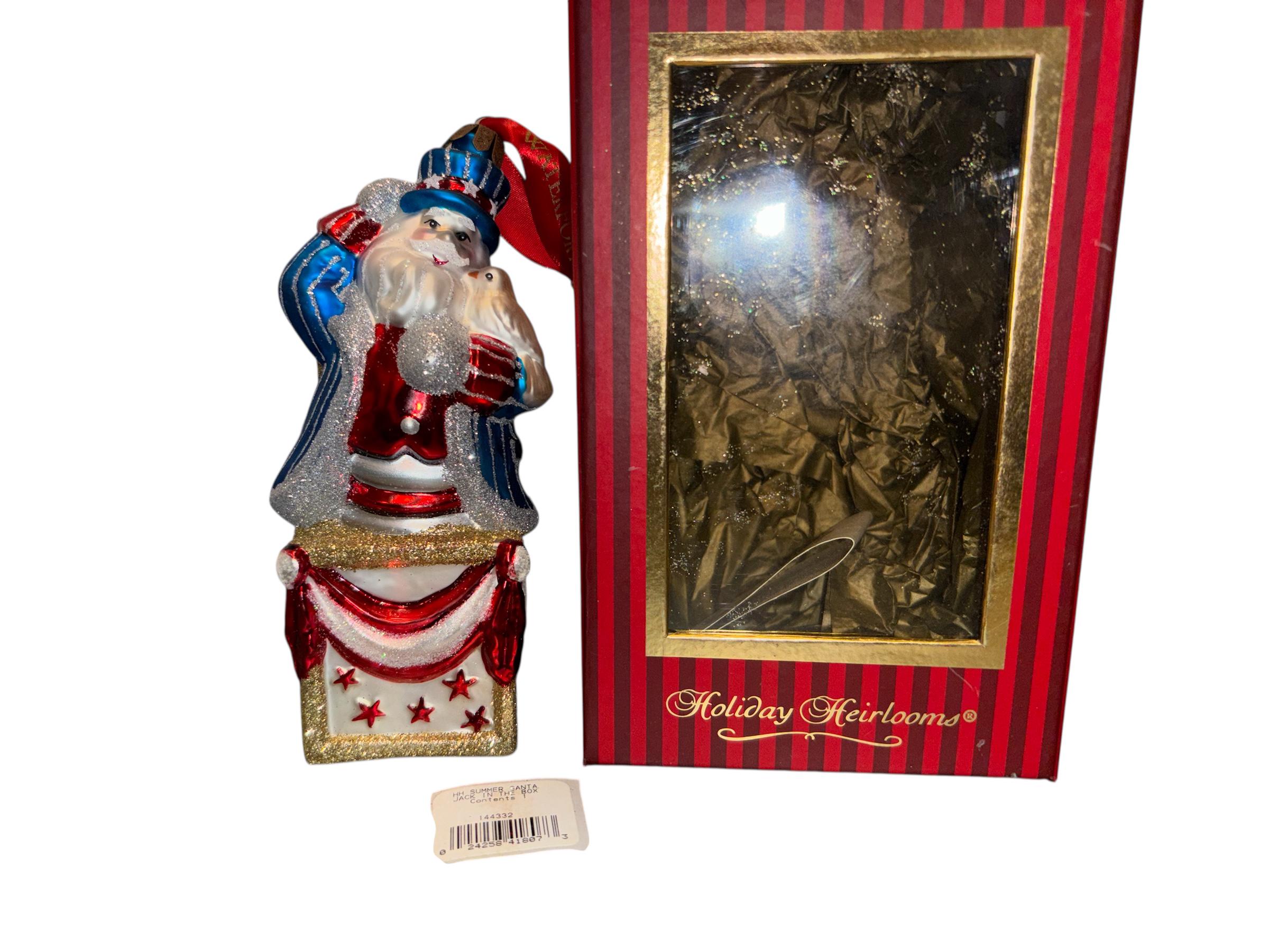 Vintage Waterford Heirlooms Santa Ornament, Waterford Summer Santa