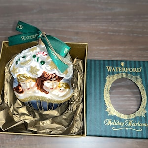 Waterford Heirlooms Night Before Christmas Ornament, Waterford All Snug in Their Beds Ornament, Waterford Children, Waterford 115853,New Box