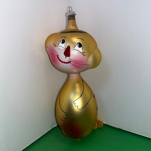 Vintage De Carlini Tiger Ornament, De Carlini Animal Ornament, Painted De Carlini Tiger, De Carlini Signed Italy Tiger Ornament, Mint