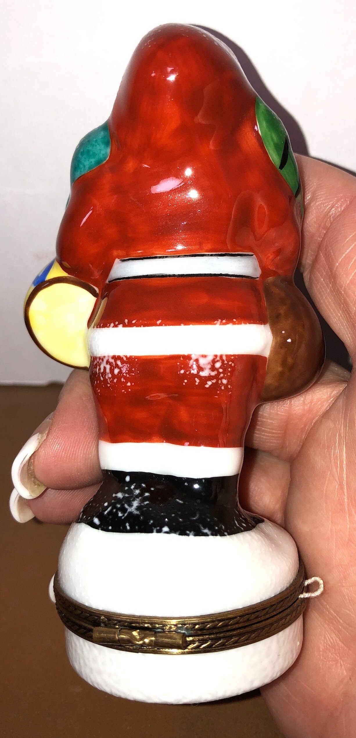 Vintage Limoges Santa Box Christmas Santa Trinket Box Peint Etsy