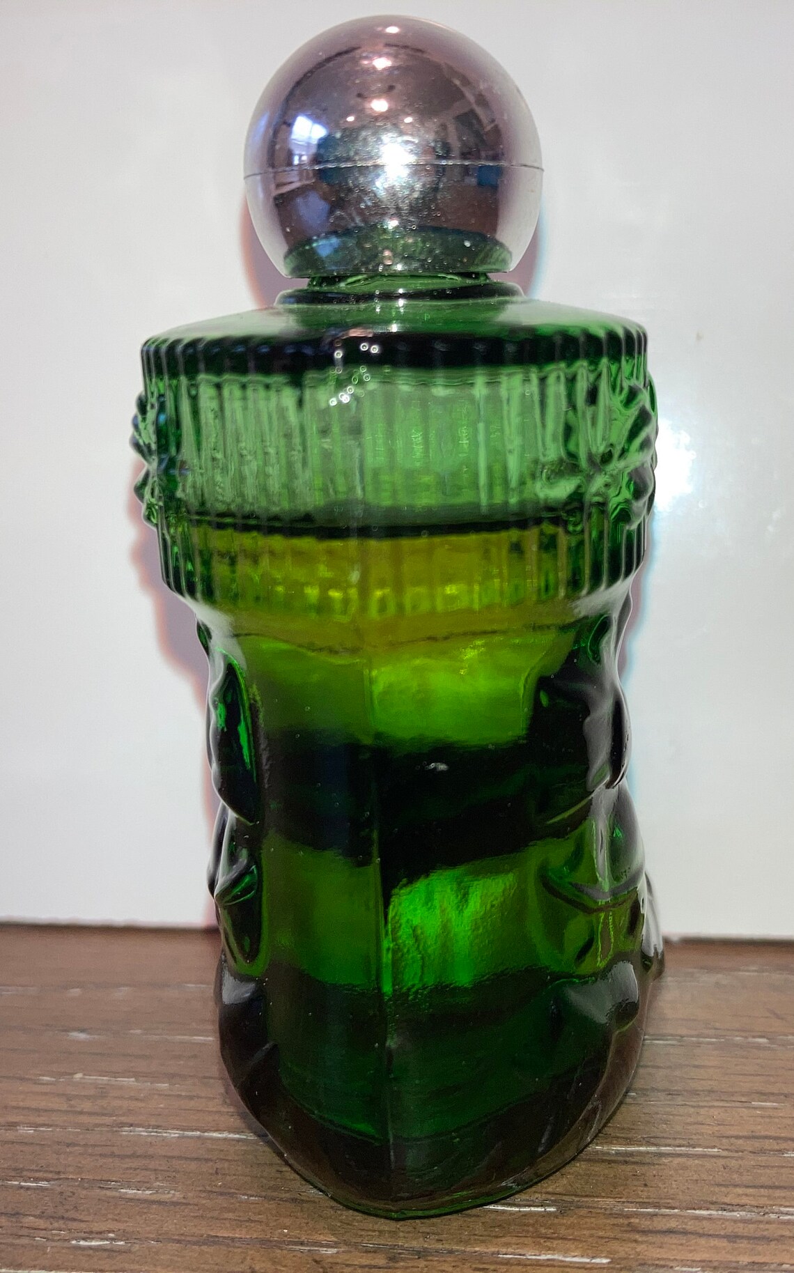 Avon Green Boot Bottle Santa Boot Vintage Green Glass Boot Etsy
