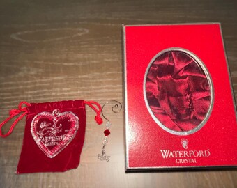 Vintage Waterford 2007 Ornament, Waterford 2007 First Christmas Ornament, Waterford 142764, Waterford Heart Ornament, Waterford in box