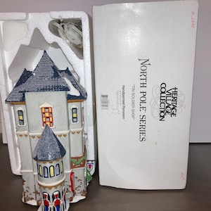 Vintage Dept 56 56383, Dept 56 Tin Soldier Shop, Dept 56 North Pole Series, Vintage Dept 56 Soldier Shop, in the Box