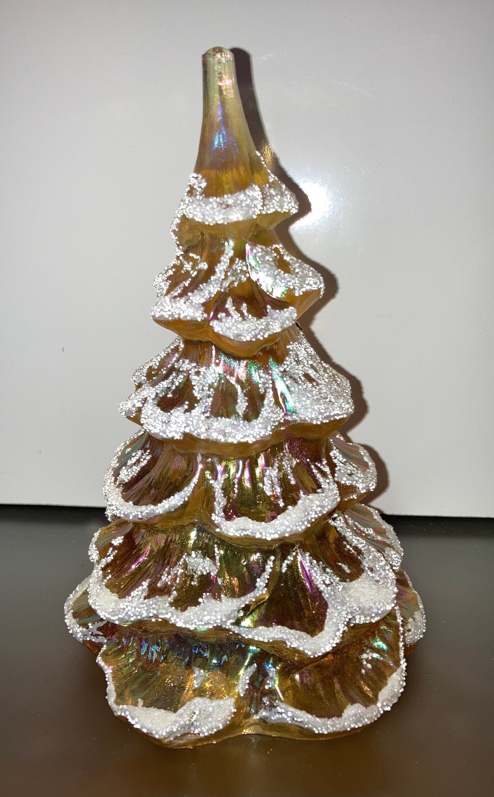 Fenton Iridescent Gold Christmas Tree Vintage Fenton Etsy