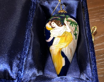 Li Bien 2013 Angel Ornament, Hand Painted Glass Beautiful Angel Ornament, Mouth Blown Hand Painted Ornament Angel, Li Bien 2013 Ornament