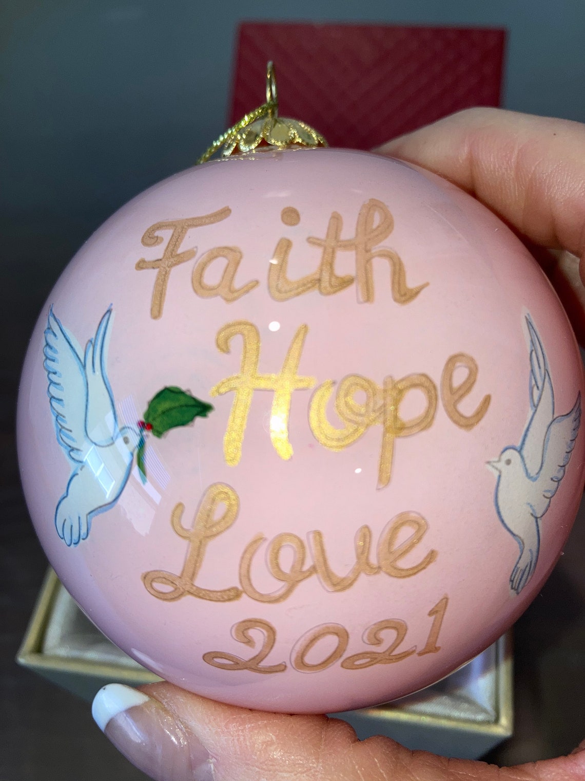 Li Bien Angel 2021 Ornament Li Bien Glass Hand Painted Angel Etsy