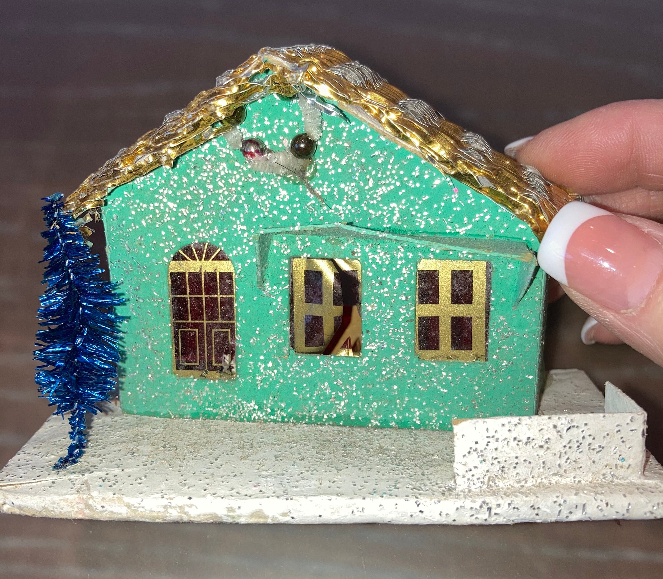 Vintage Putz House Vintage Japan Putz House Metallic Gold Etsy