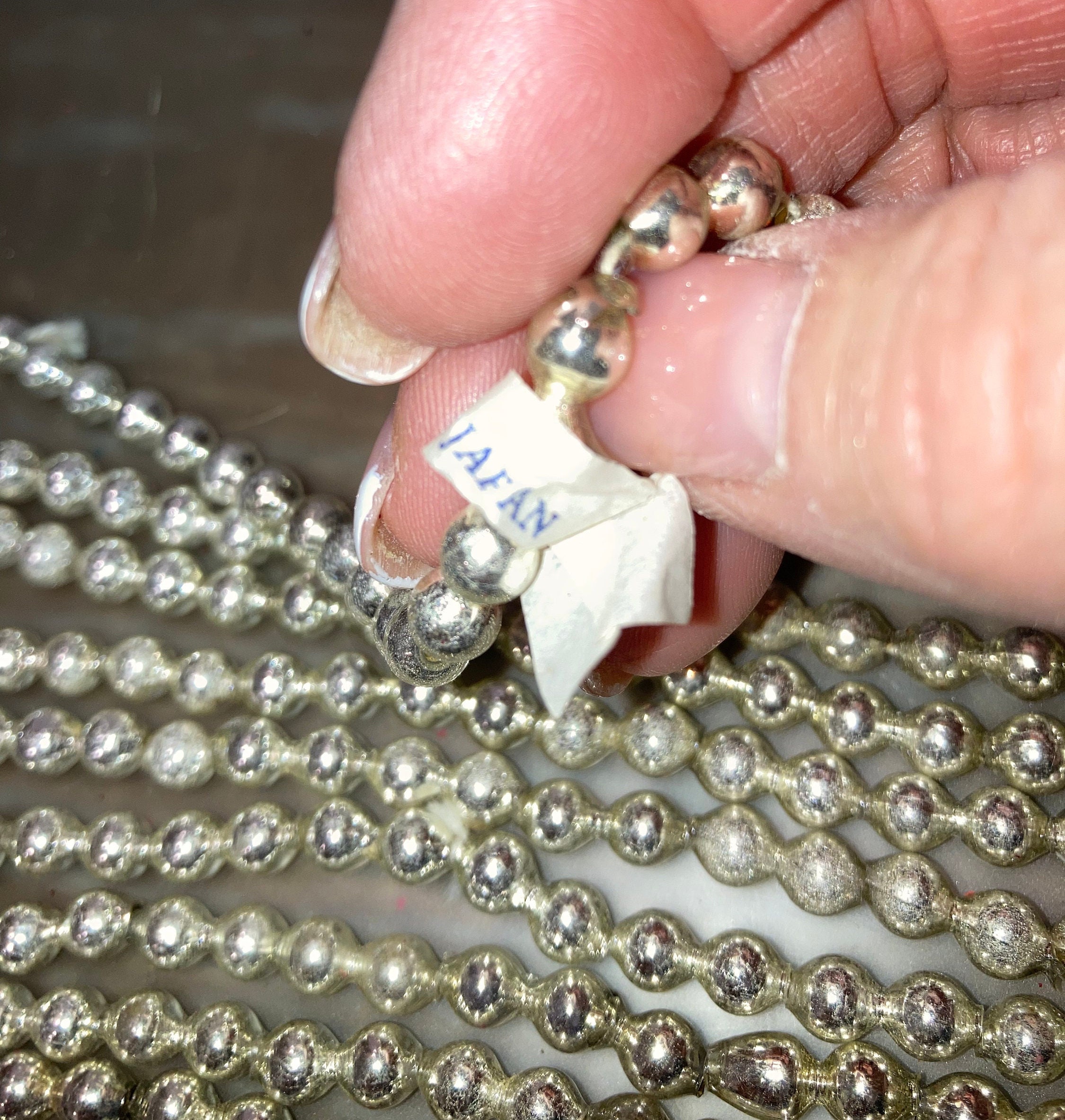 82 Vintage Mercury Glass Beads Silver Mercury Glass Etsy