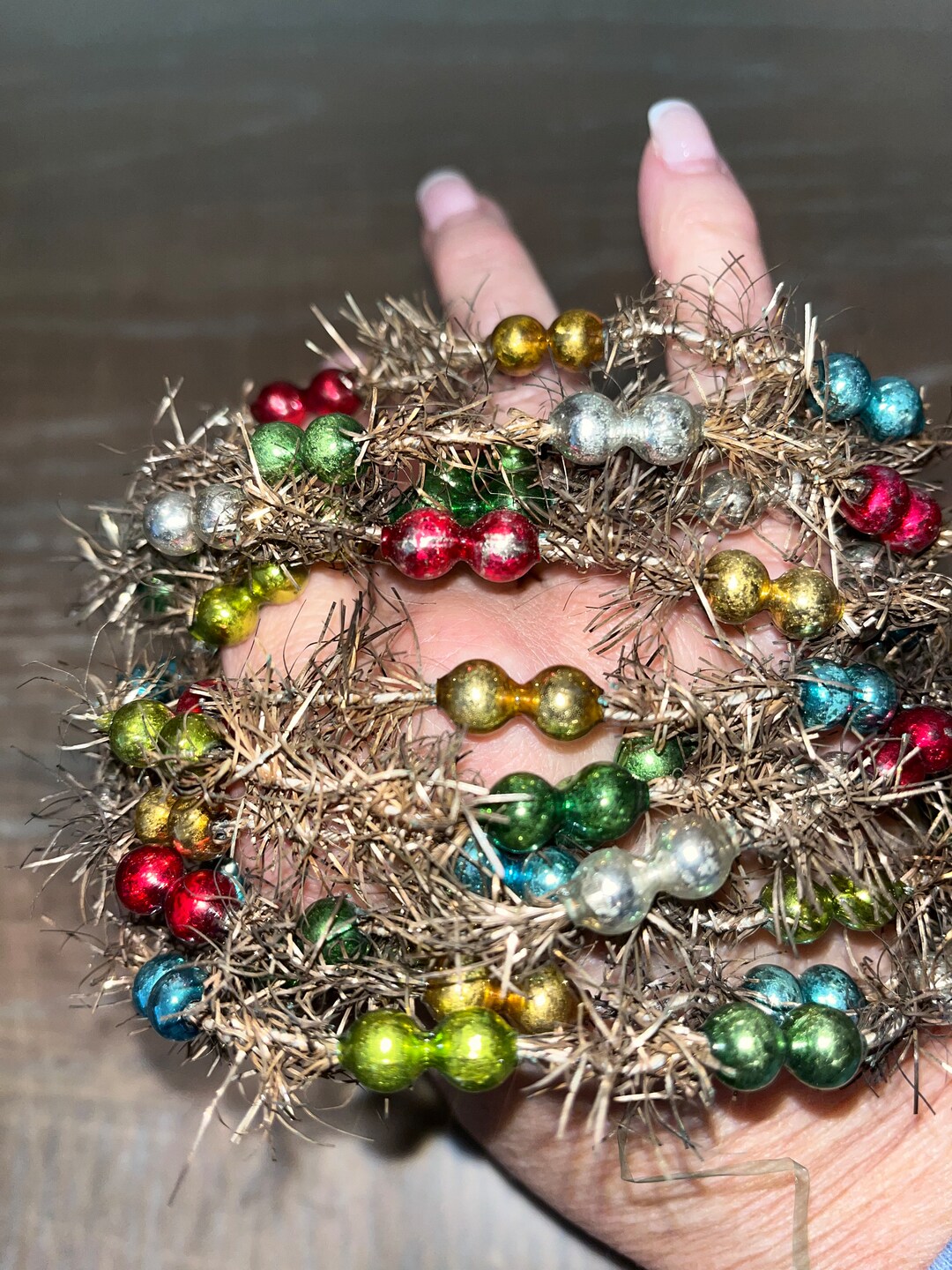 124 Wire Tinsel Garland Vintage Tinsel Garland With Etsy