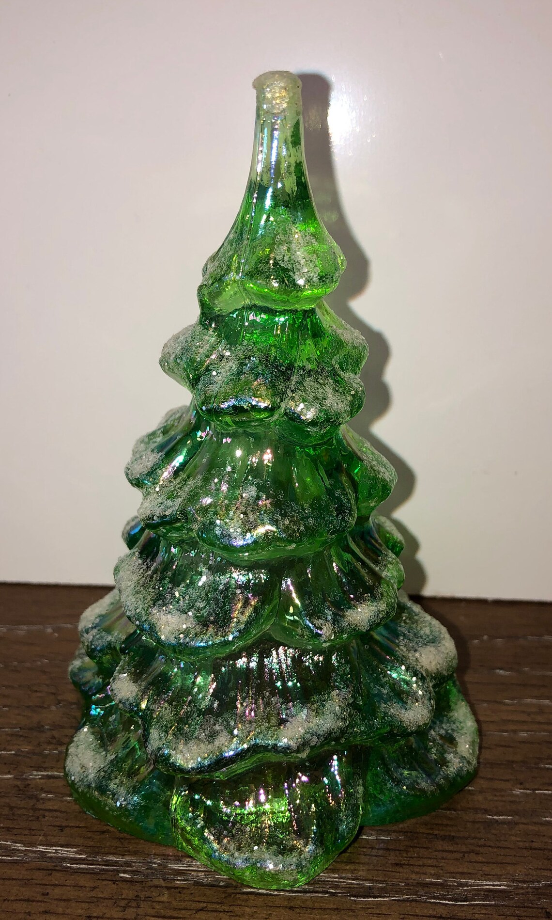Fenton Iridescent Green Christmas Tree Vintage Fenton Etsy