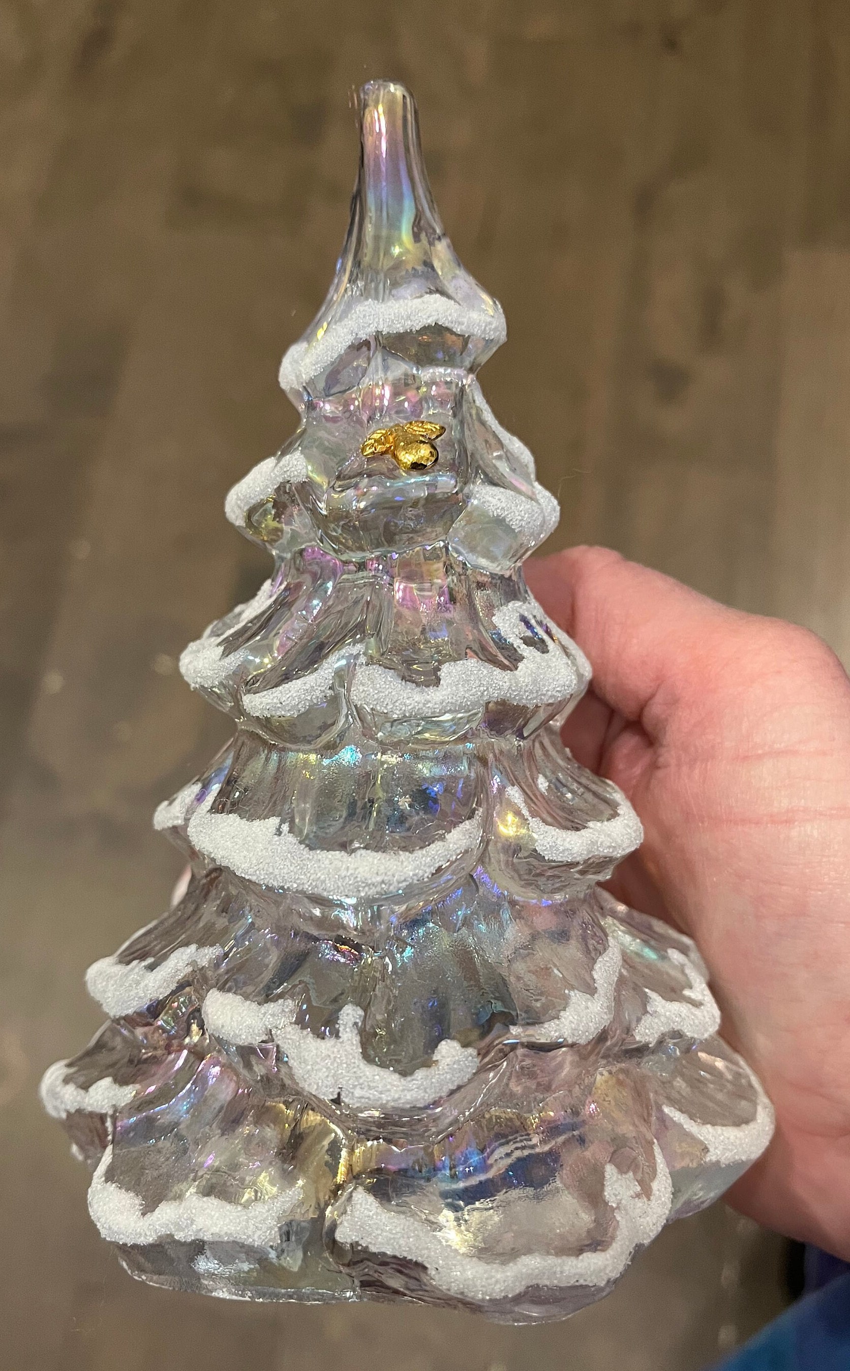 Fenton Iridescent Christmas 6 1/2