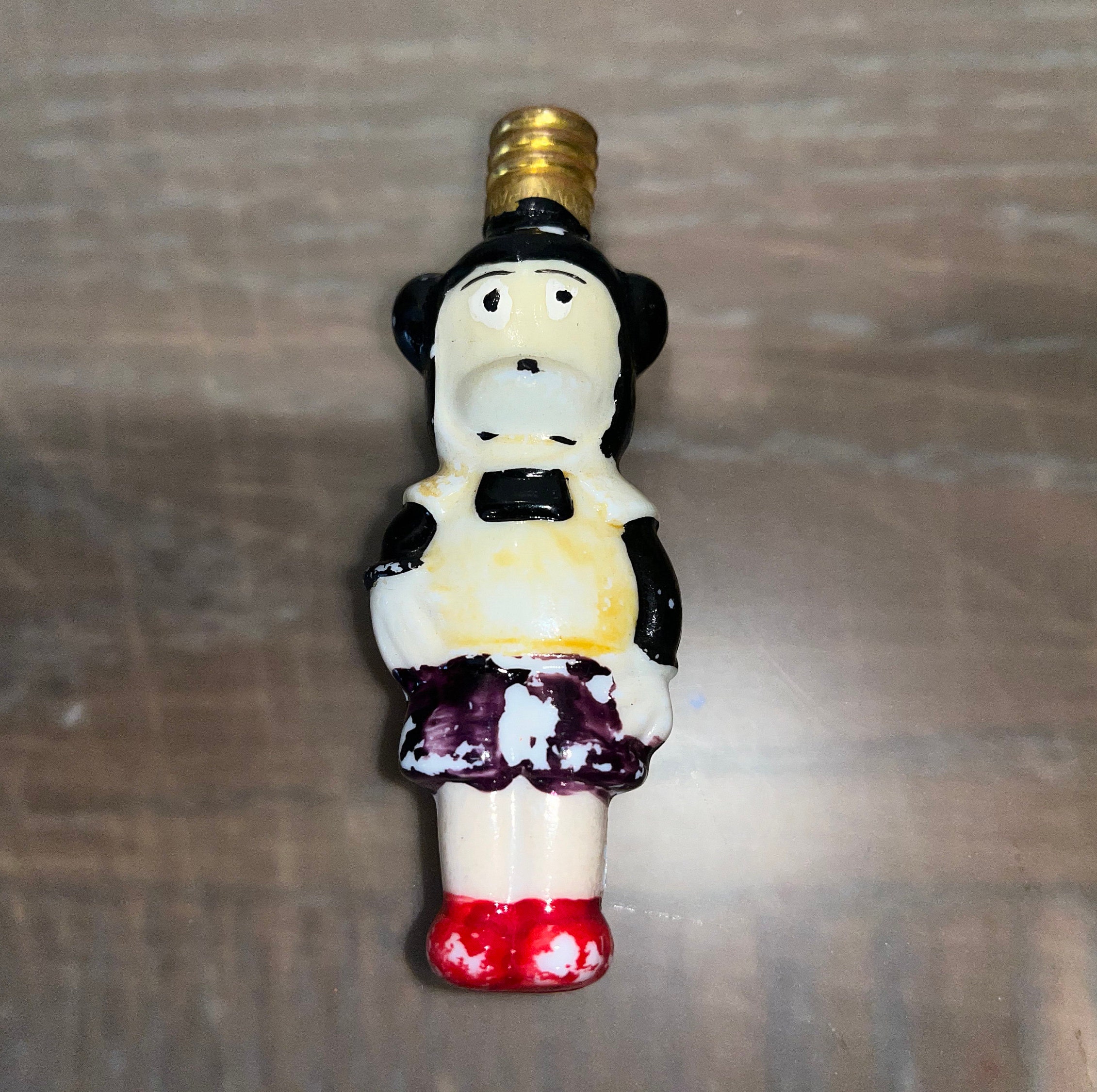 Vintage Bear Light Bulb, Christmas Bear in Skirt Light Bulb, Christmas Bear Light Bulb, Vintage Red Mouse Bulb Ornament, Vintage Mouse Bulbs
