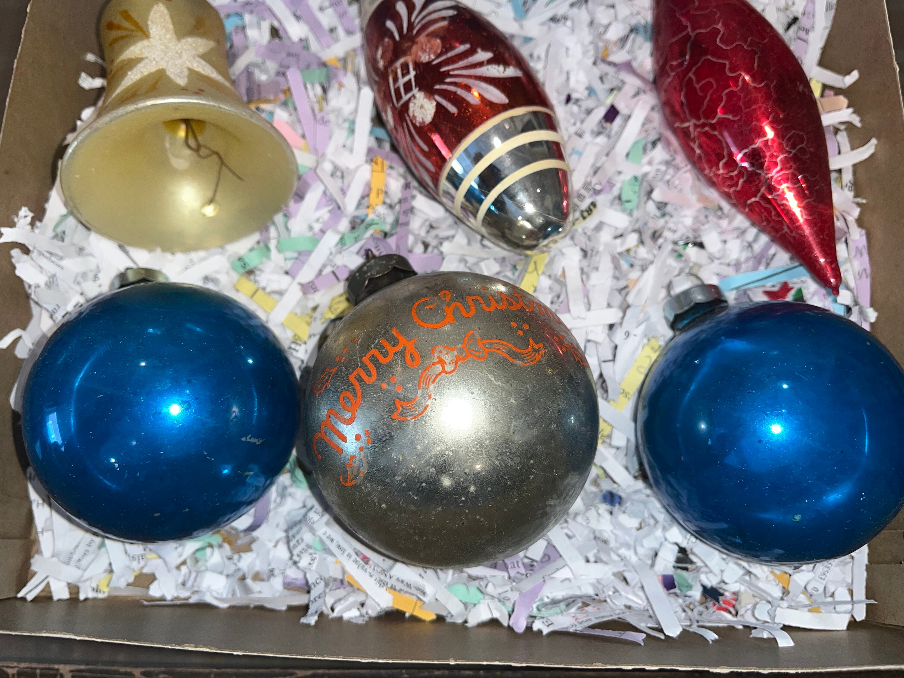 9 Vintage Poland Icicle Ornaments, 1950 Shiny Brite 3