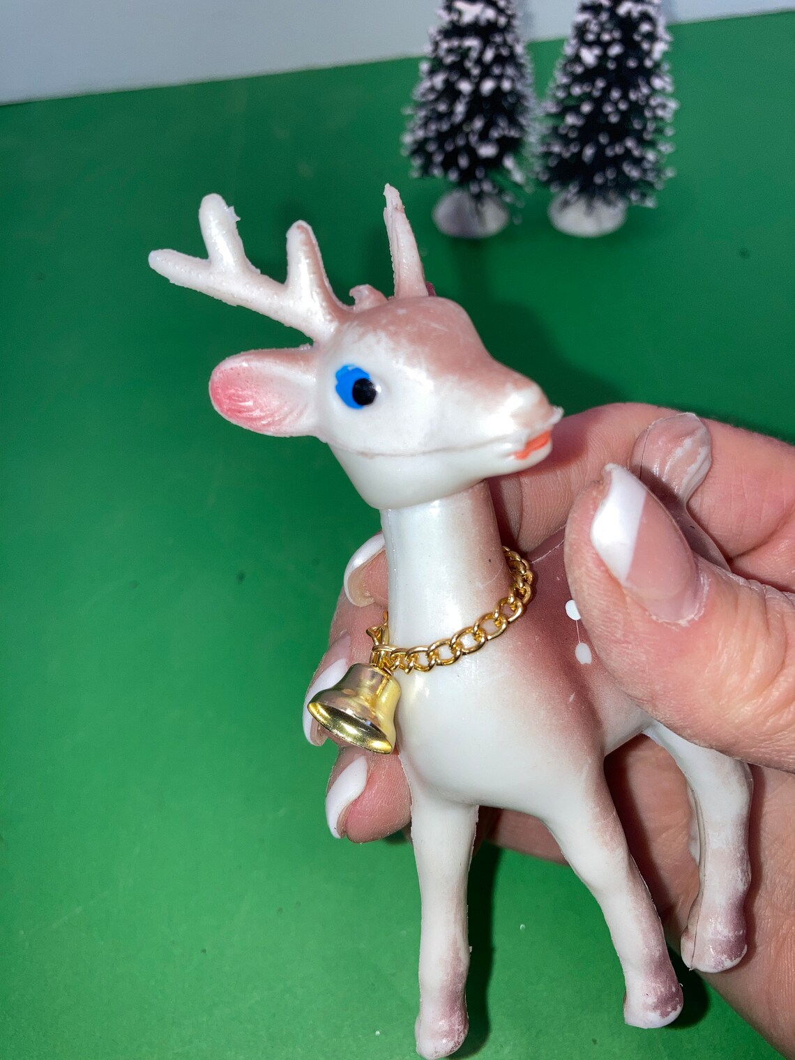 Vintage Soft Plastic Poseable Deer Early Plastic Reindeer Etsy
