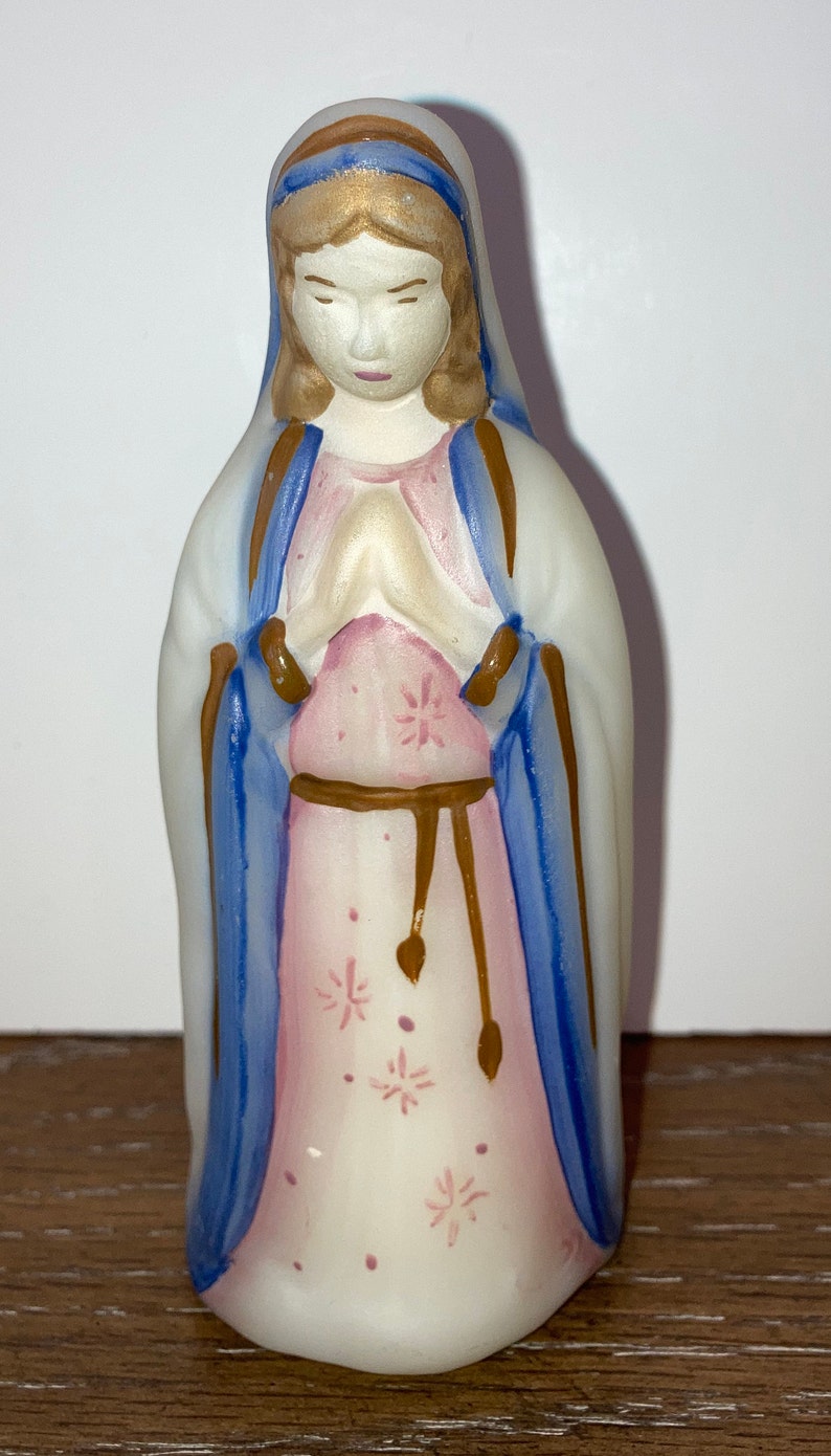 Fenton Mary Figure Fenton Nativity Holy Mother Signed Fenton Etsy