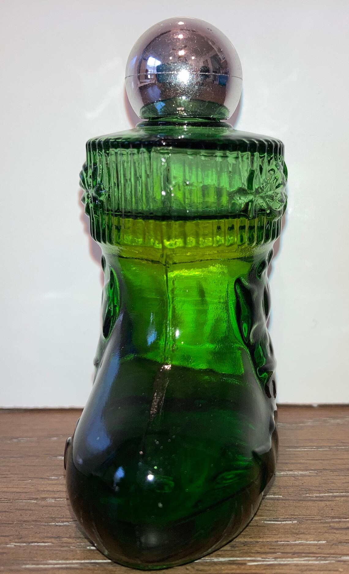 Avon Green Boot Bottle Santa Boot Vintage Green Glass Boot Etsy