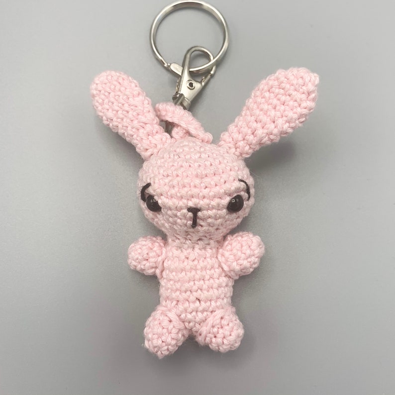 Bunny Keychain Small Baby Bunny Keychain Crochet Animal Etsy
