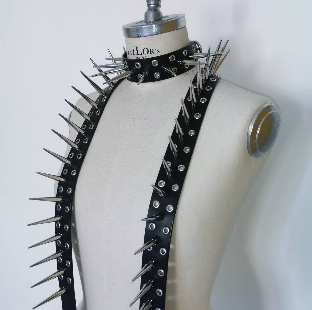 EINAR Leather Braces With Spike Studded Braces Luxury Etsy