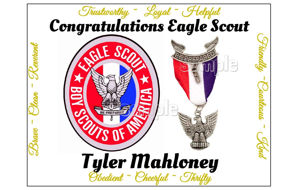 EAGLE SCOUT Edible cake decoration sheet Image frosting topper | Etsy