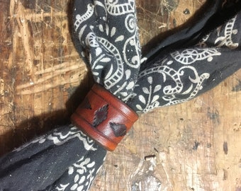 Handmade Leather Scarf Slide