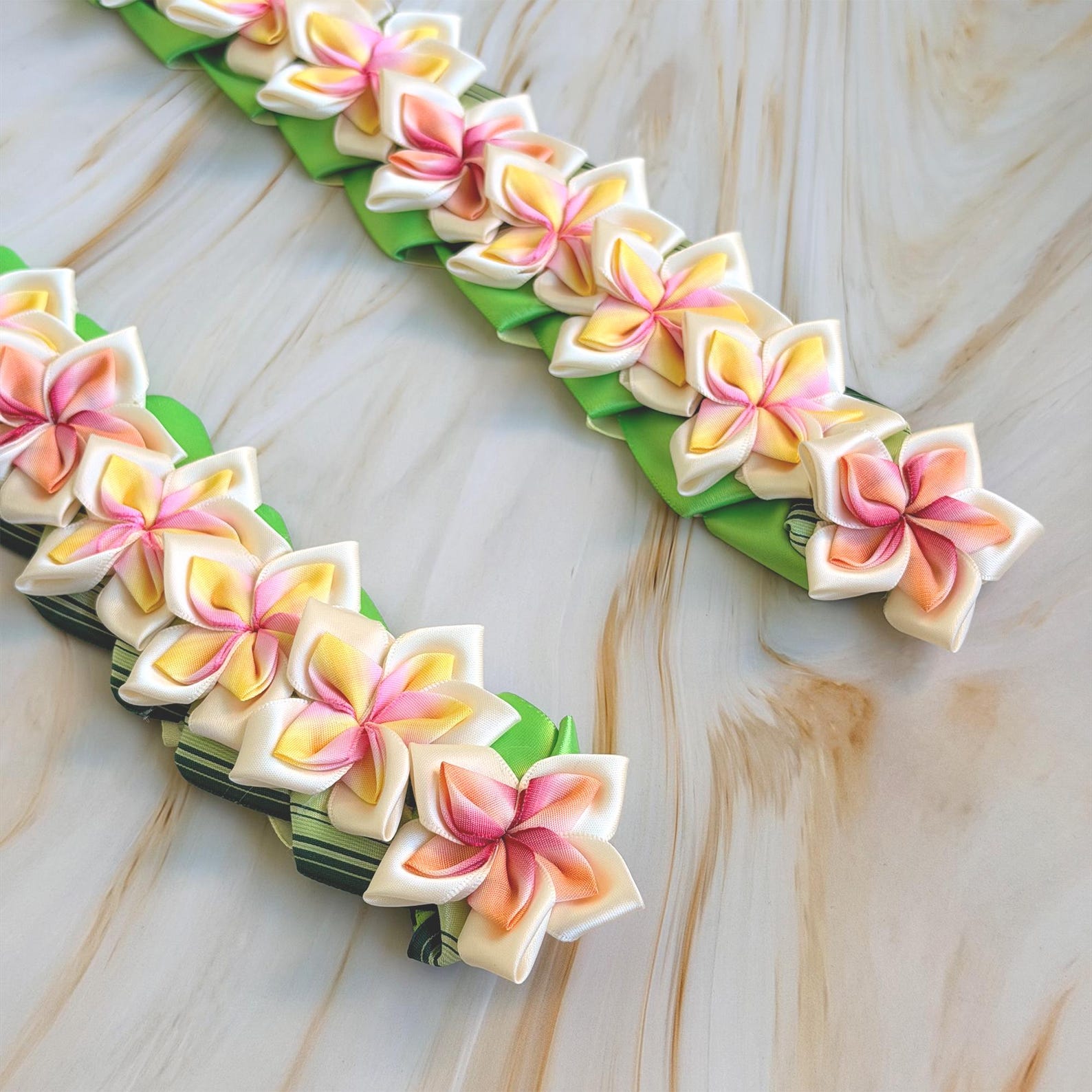 Shell Ribbon Lei Open-ended Ribbon Lei (50