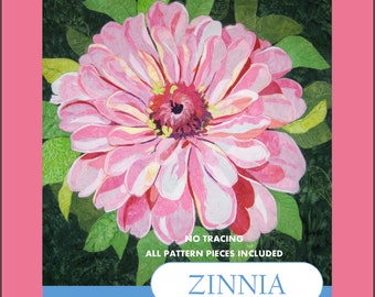 Zinnia Pattern - Fabulous Fusible Flowers by Melinda Bula Designs