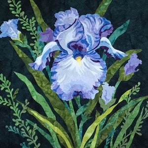Iris Kit - 2 colorways- Fabulous Fusible Flowers by Melinda Bula Designs