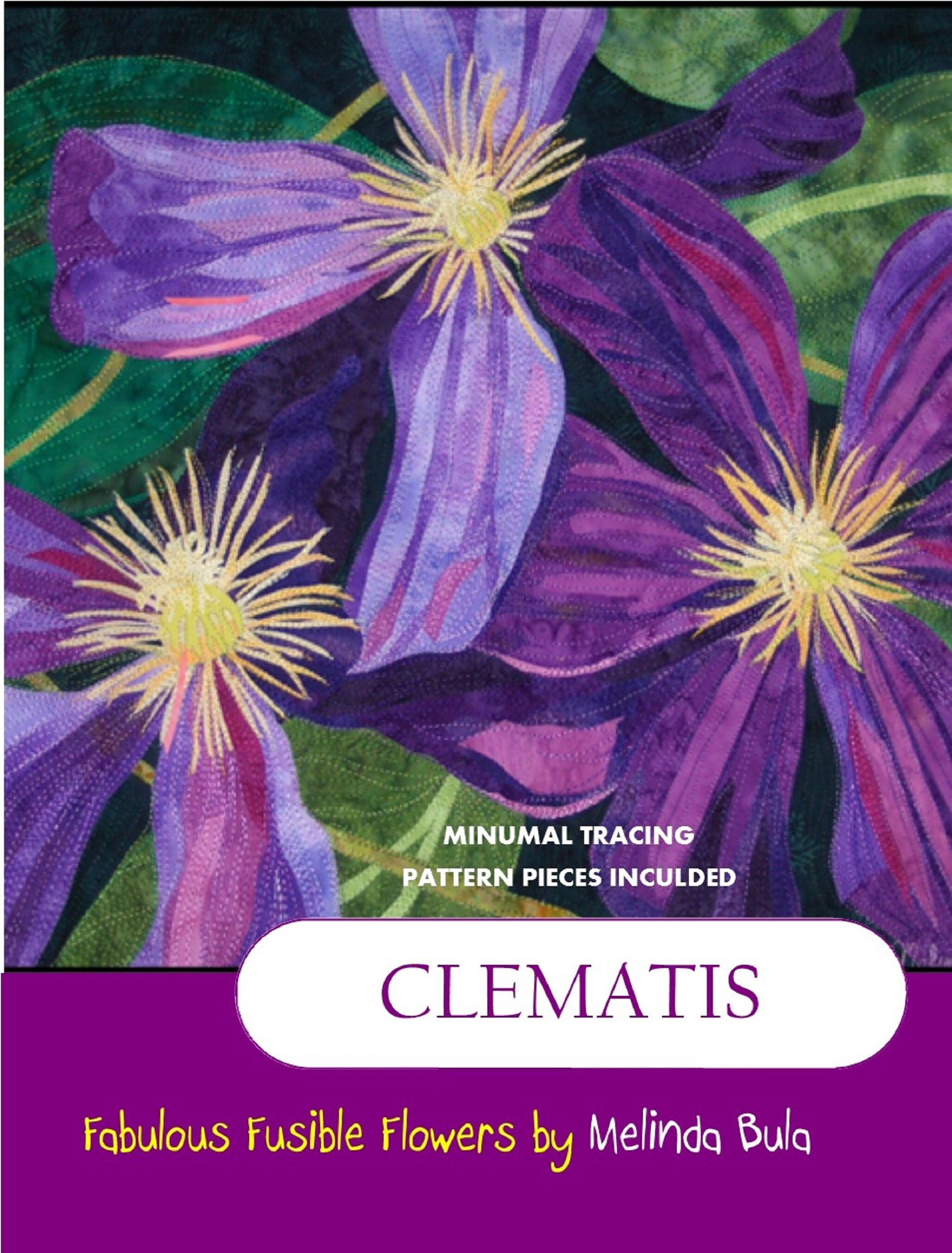 Clematis Pattern - Fabulous Fusible Flowers by Melinda Bula Designs - Etsy