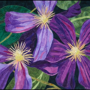 Purple Clematis Kit - Fabulous Fusible Flowers by Melinda Bula Designs