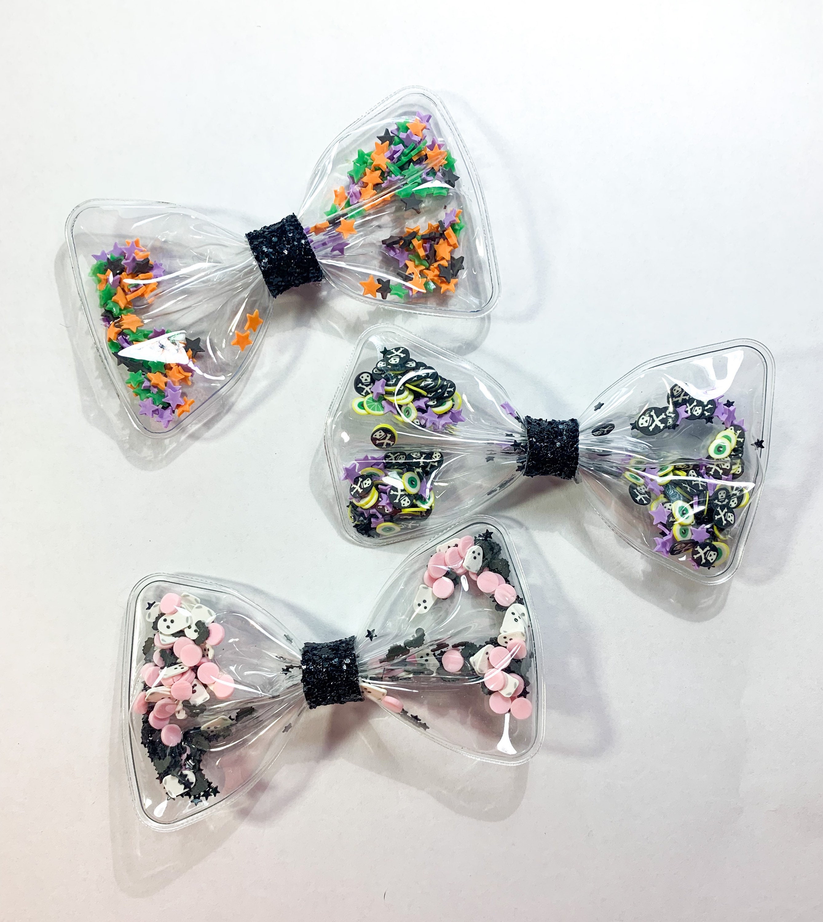 Halloween Polymer Clay Shaker Hair Bows Halloween Hair Bows Etsy