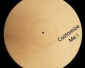 Alfombrilla de corcho antiestática personalizada para tocadiscos: almohadilla para tocadiscos de vinilo de 1/8" de grosor, centro retraído, mejora el sonido y reduce el ruido