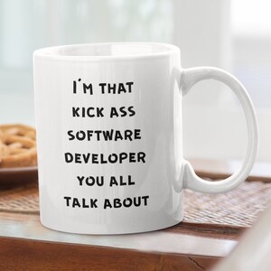 Software-Entwickler-Tasse, lustige Software-Entwickler-Tasse, Software-Entwickler-Geschenke, Programmierer-Tasse - I'm That Kick Ass Software-Entwickler Bild 1