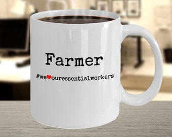 Farmer Mug, Essential Worker Gift Idea, Farming Appreciation Coffee Cup, Farmer 2020 Mug, Farmer Gifts for Men, Farmer Gifts for Women