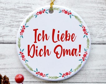 Oma Ornament, Oma Weihnachtsschmuck, Ich Liebe Dich Oma, Oma Weihnachtsgeschenk, Oma Gifts From Grandkids