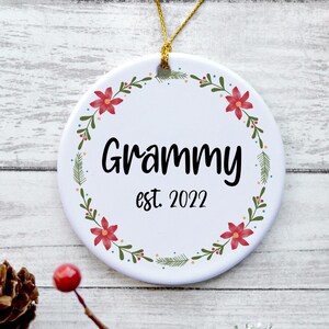 Announcement Gifts New Gam Gam Gifts for Women Established 2022 Gift Gam Gam Est 2022 Christmas Ornament Mother's Day Gifts