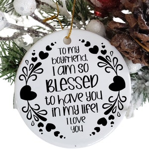 Boyfriend Ornament, Boyfriend Christmas Gifts from Girlfriend, Gifts for Boyfriends, Gifts for Him, Boyfriend Valentine's Day Gift