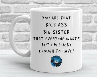 Best Big Sister Mug, Big Sister Gifts For Women, Funny Big Sister Coffee Mug, Big Sister Birthday Gifts, Big Sister Gifts for Adults
