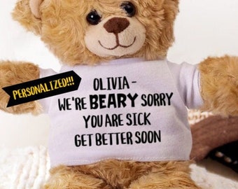 Get Well Soon Gifts for Kids, Get Well Teddy Bear, Get Well Gifts for Women, Get Well Soon Gifts for Kids - We're Sorry You Are Sick
