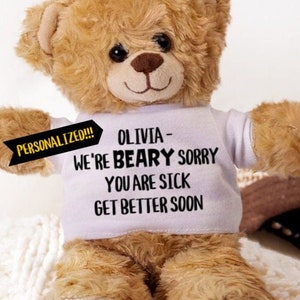 Get Well Soon Gifts for Kids, Get Well Teddy Bear, Get Well Gifts for Women, Get Well Soon Gifts for Kids - We're Sorry You Are Sick