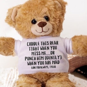 Funny Girlfriend Gifts, Things to Get Your Girlfriend, Teddy Bear for Girlfriend, Long Distance Relationship Gifts - Cuddle This Bear