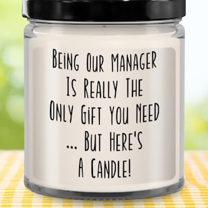 Manager Candle, Funny Gifts for Manager, Manager Gag Gift, Manager Birthday Gift, Funny Office Candle - Being Our Manager
