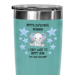 Expecting Mom Tumbler, Expecting a Boy Gift, Soon To Be Mom Gifts, Pregnant Mom Christmas, Gift for Pregnant Women - Merry Christmas Mommy