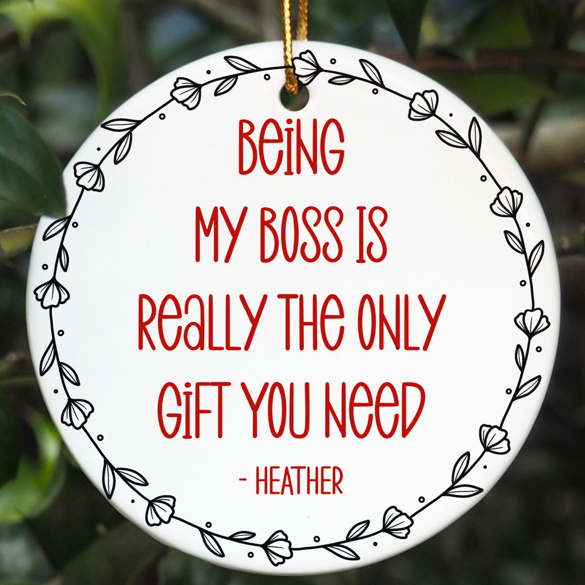 Boss Christmas Ornament 