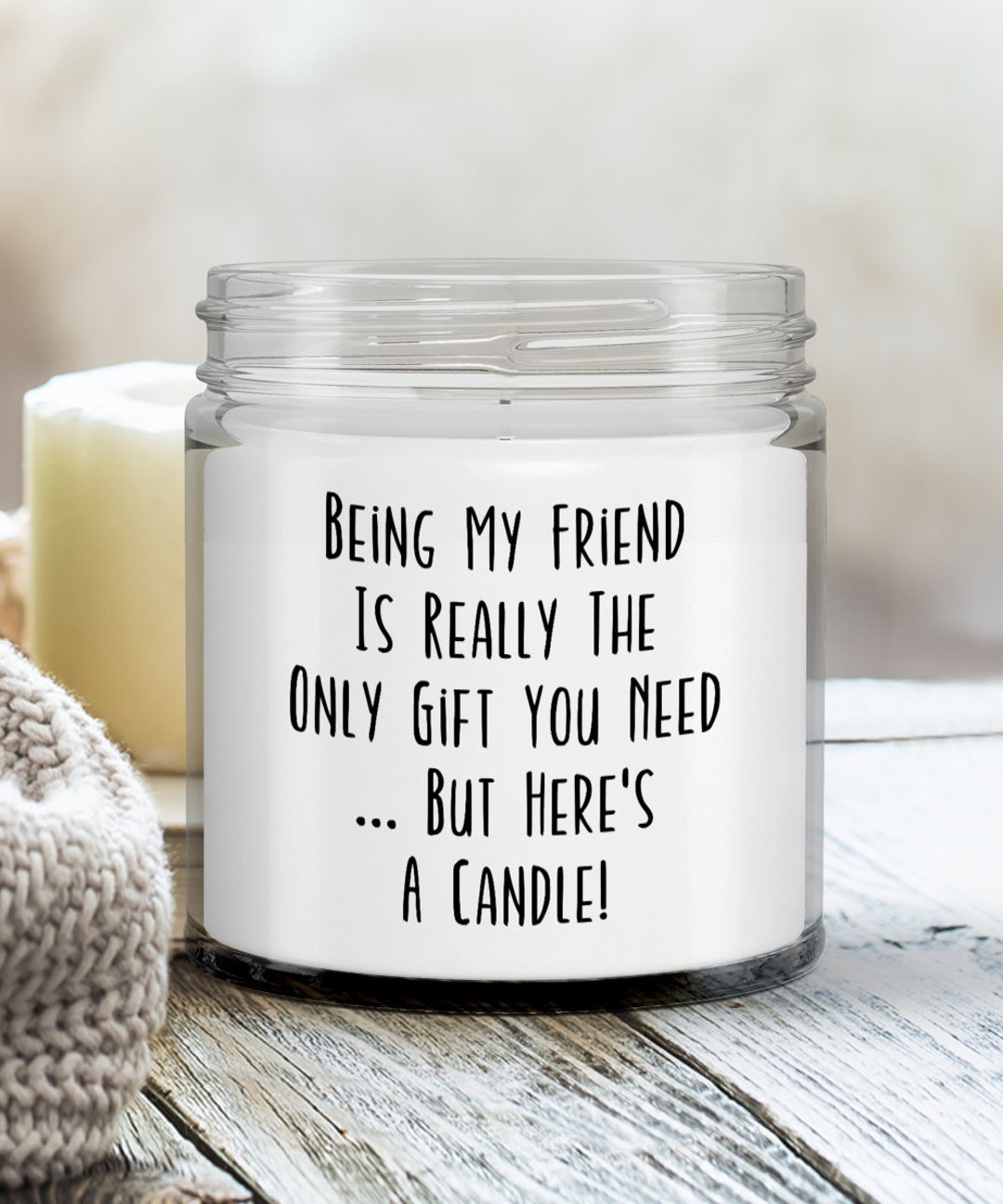GSPY Scented Candles - BFF Gifts, Best Friend Christmas Gifts for Women,  Men - Best Friend Candle, Bestie Gifts - Funny Birthday, Long Distance